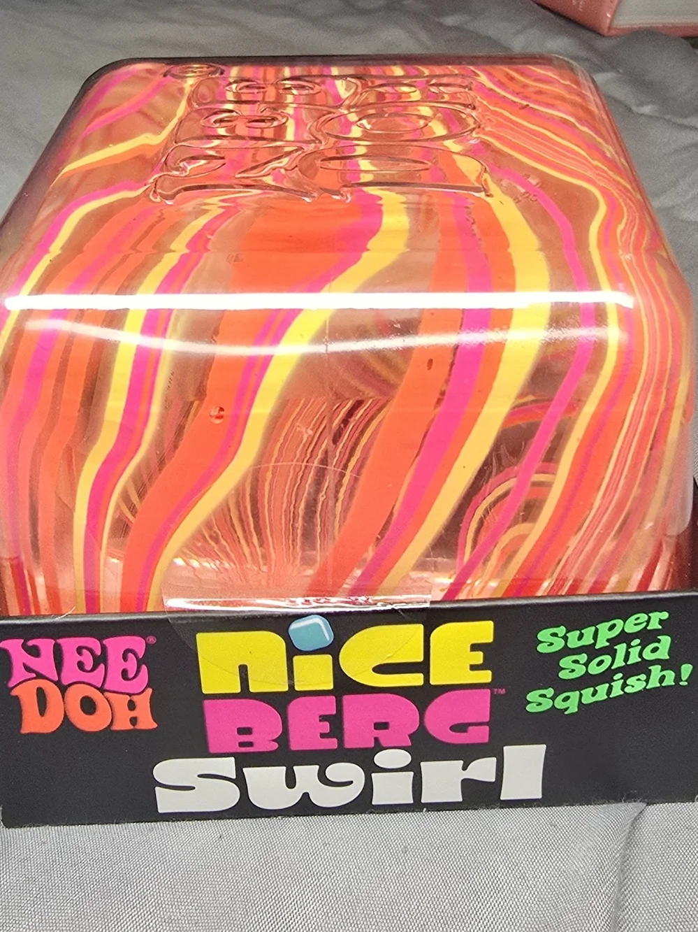 Nice Berg Swirl Super Solid Squish! - Neon Orange & Pink